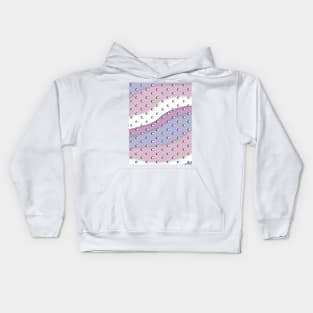 Lilac and Mauve Waves Retro Aesthetic stars / VSCO stars Kids Hoodie